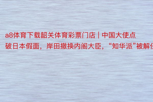 a8体育下载韶关体育彩票门店 | 中国大使点破日本假面，岸田撤换内阁大臣，“知华派”被解任